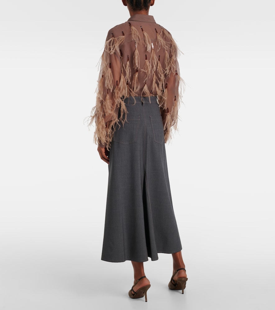  Brunello Cucinelli Brunello Cucinelli Midirock Aus Einem Wollgemisch 
