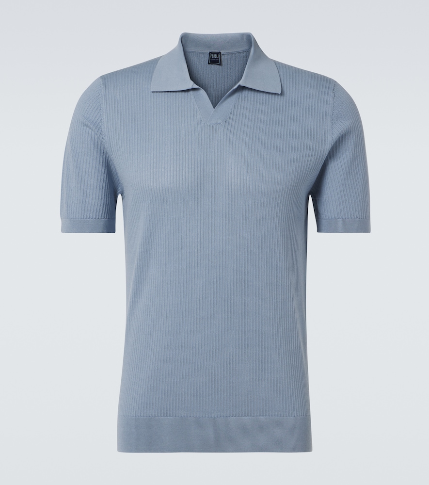 Fedeli Cotton piqué polo shirt