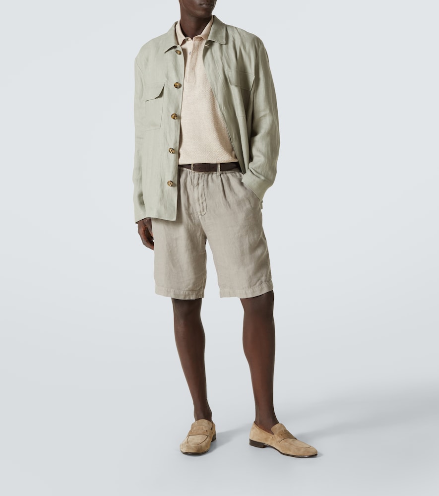  Zegna Zegna Polohemd Aus Baumwolle, Leinen Und Seide 