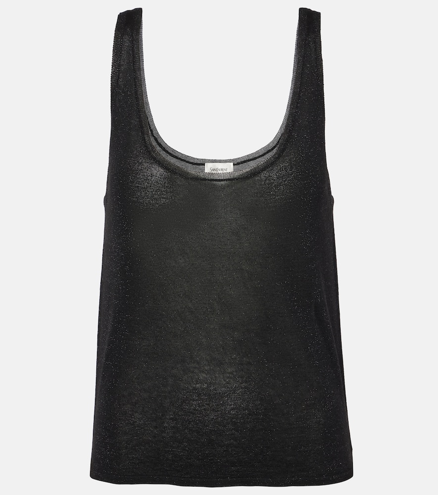 Saint Laurent Lamé top