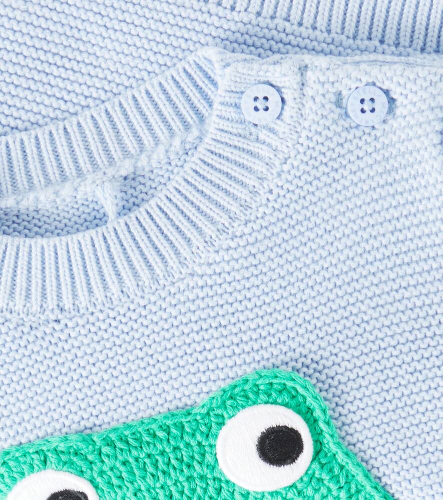 Stella Mccartney Baby Appliqué Cotton Sweatshirt In Blue