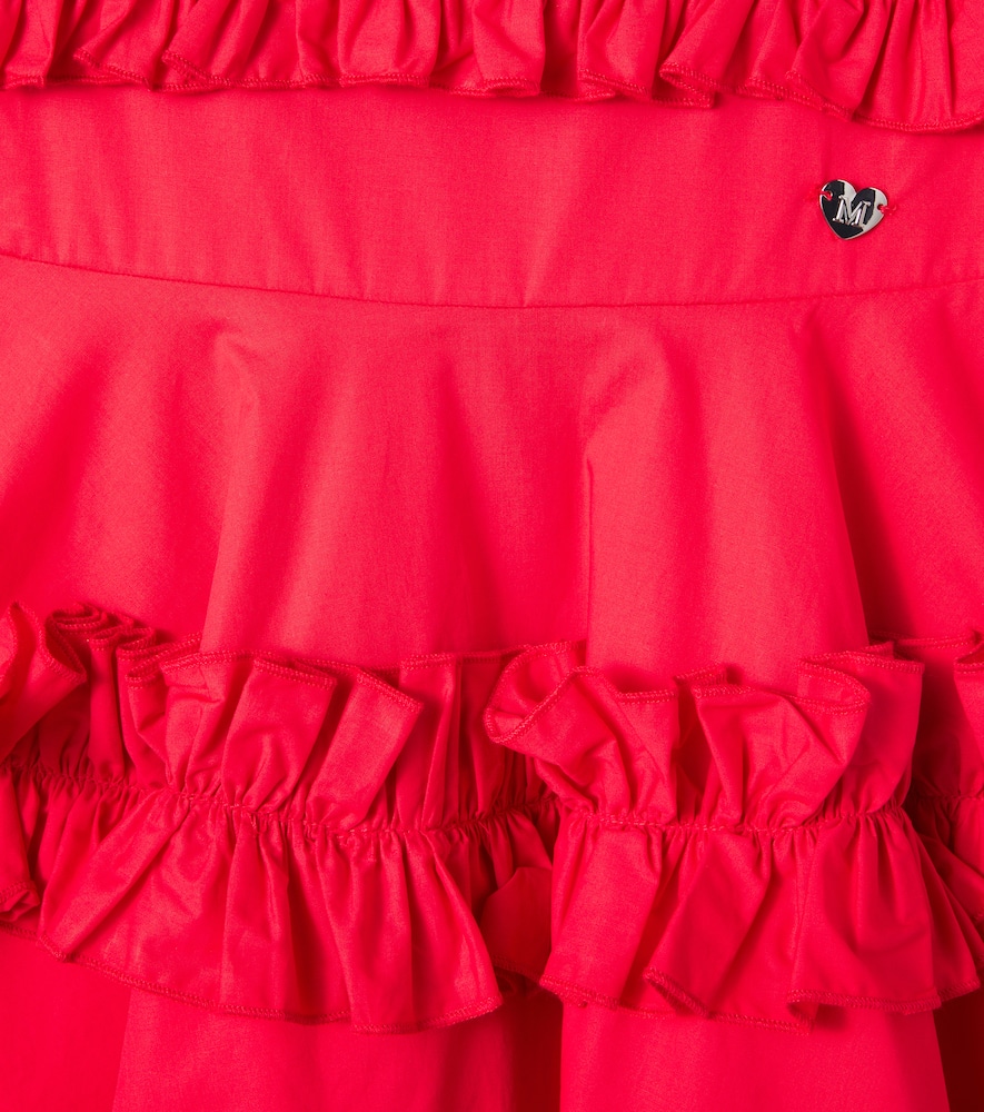 Monnalisa Popelinekleid Mit Rüschen In Red