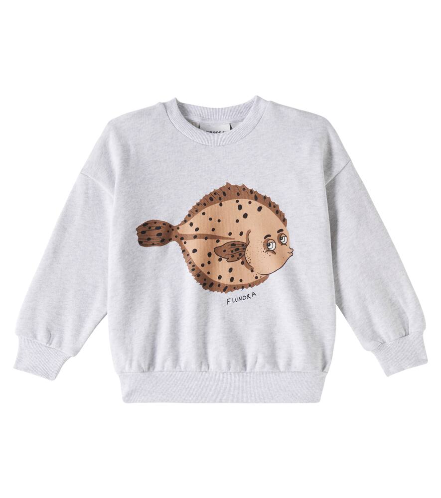 Mini Rodini Printed Cotton Jersey Sweatshirt In Grau