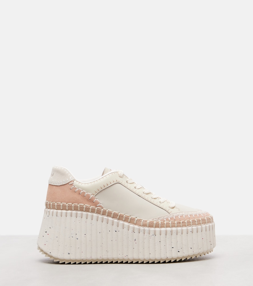  Chloe Chloé Plateau-sneakers Nama Aus Leder 