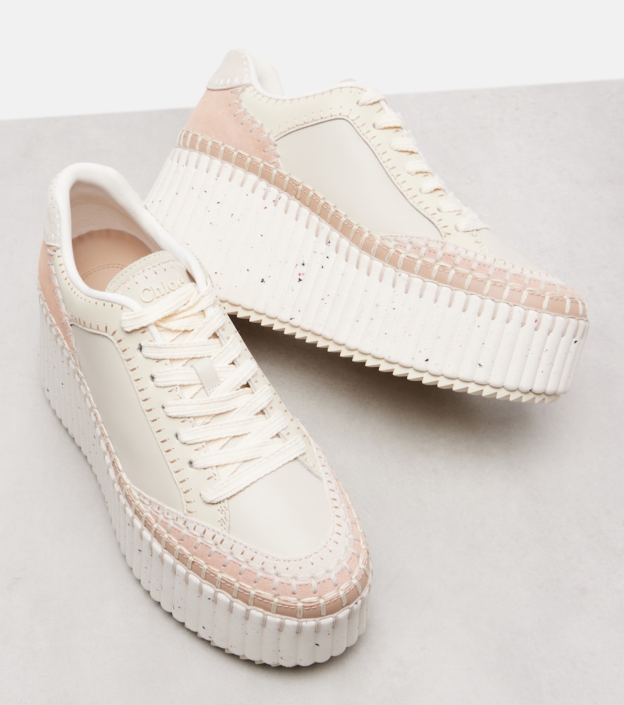  Chloe Chloé Plateau-sneakers Nama Aus Leder 