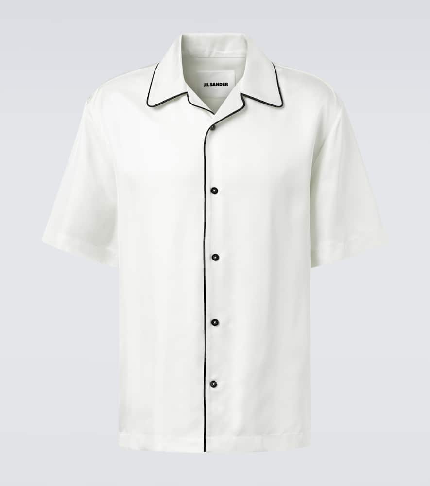 Jil Sander Oversized Bowling Shirt In White
