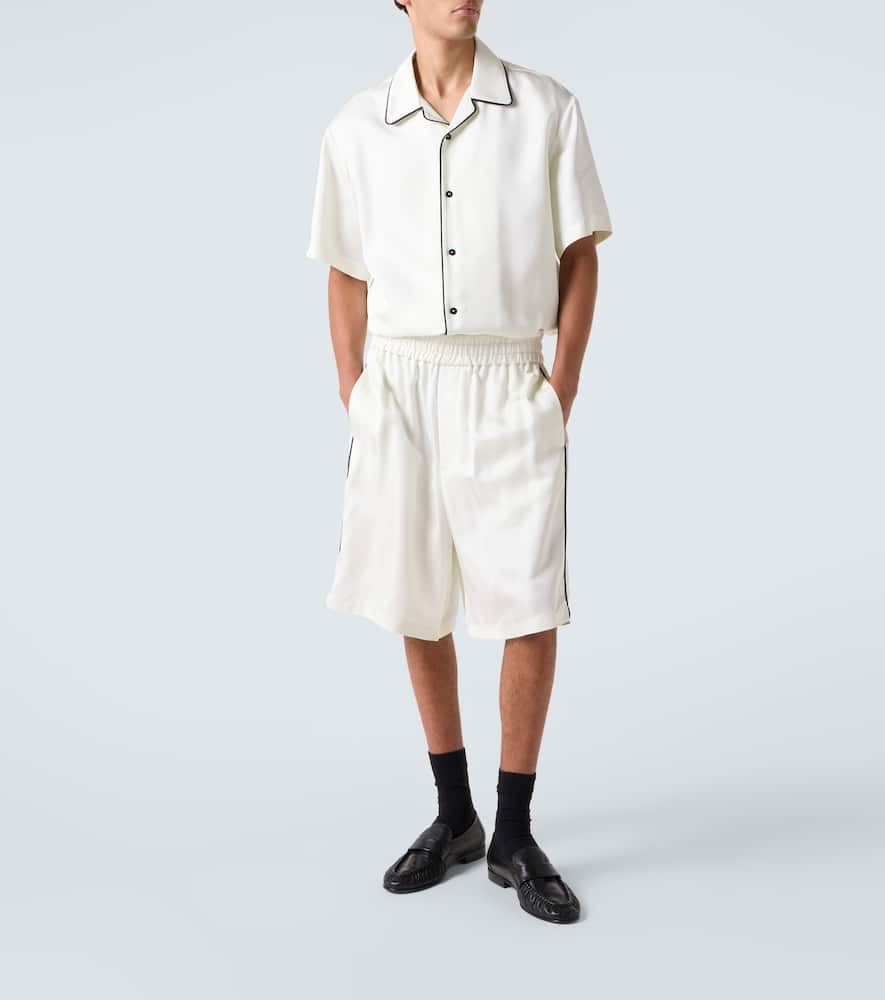 Jil Sander Oversized Bowling Shirt In White