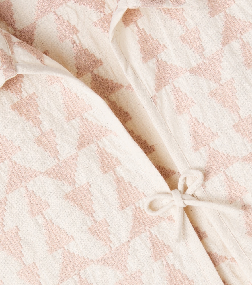Donsje Neeltje Printed Cotton Gilet In Gold