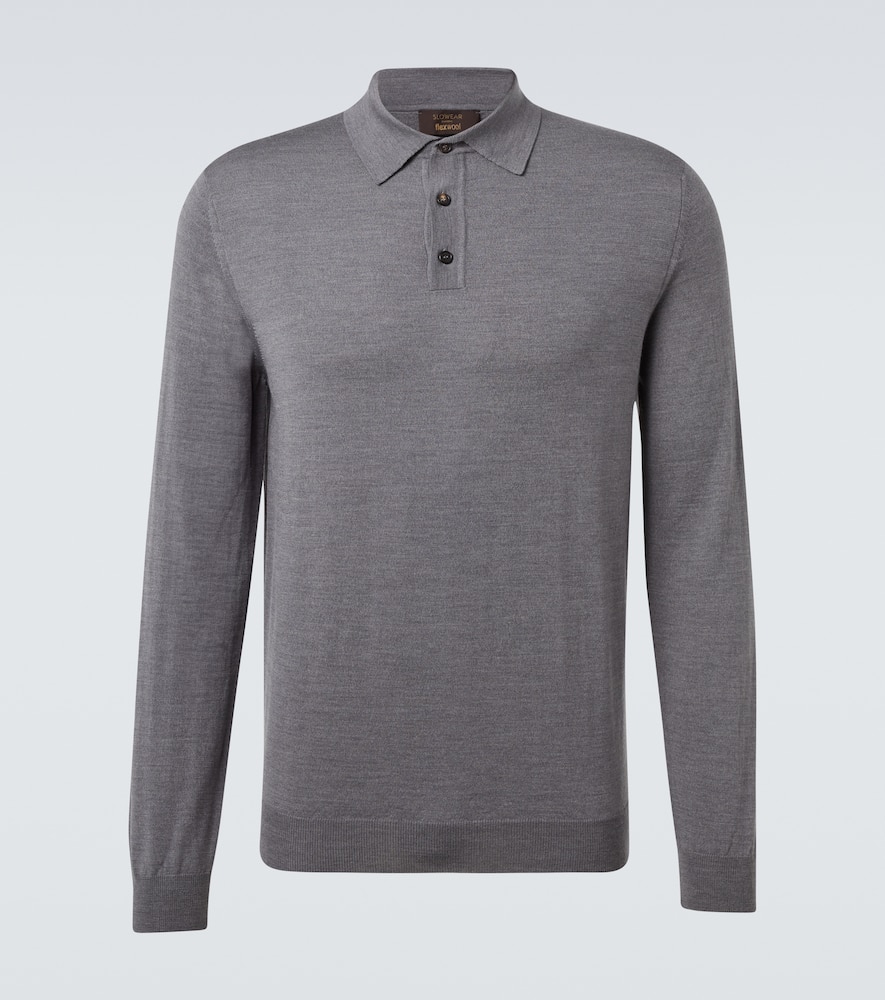 Wool-blend polo shirt