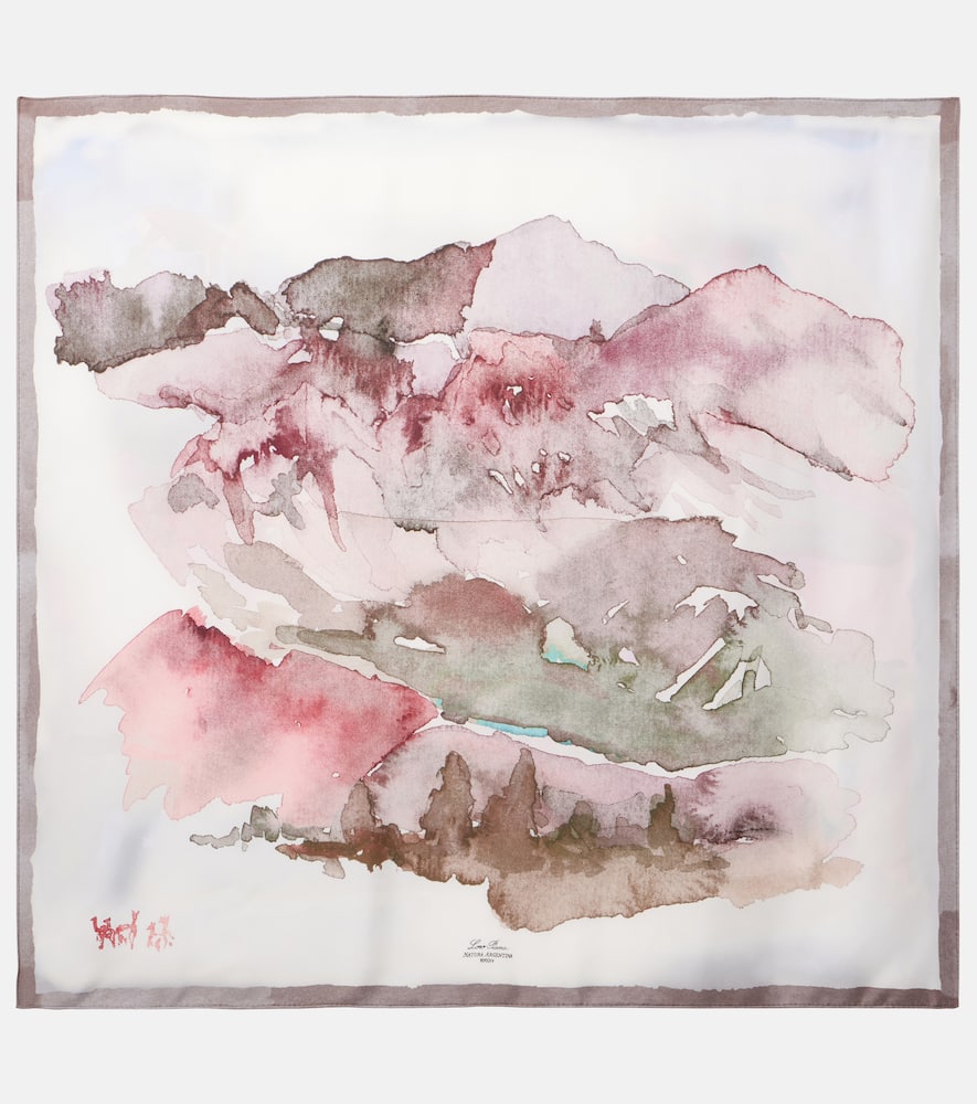 Natura Argentina printed silk scarf