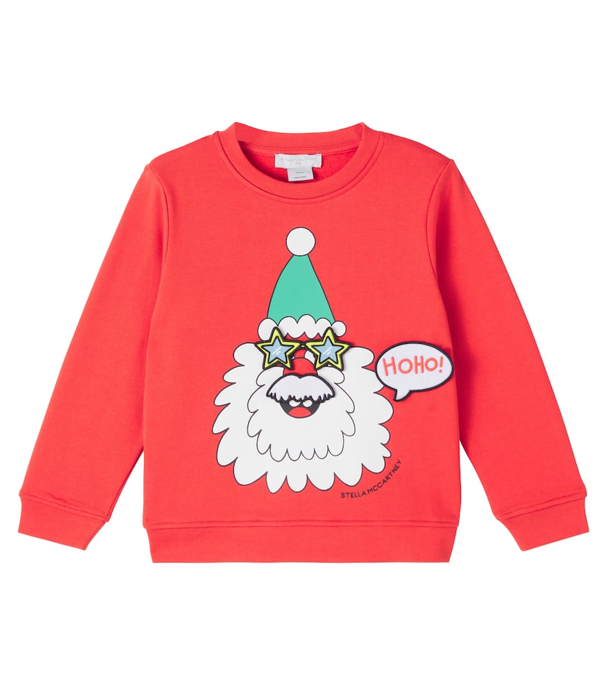 Stella Mccartney Printed Cotton Jersey Sweatshirt In Red