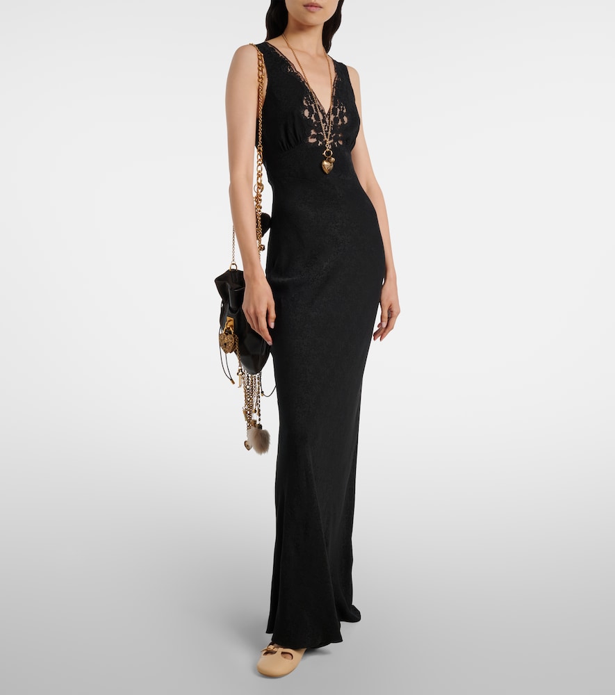  Chloe Chloã© Silk Jacquard And Lace Gown 