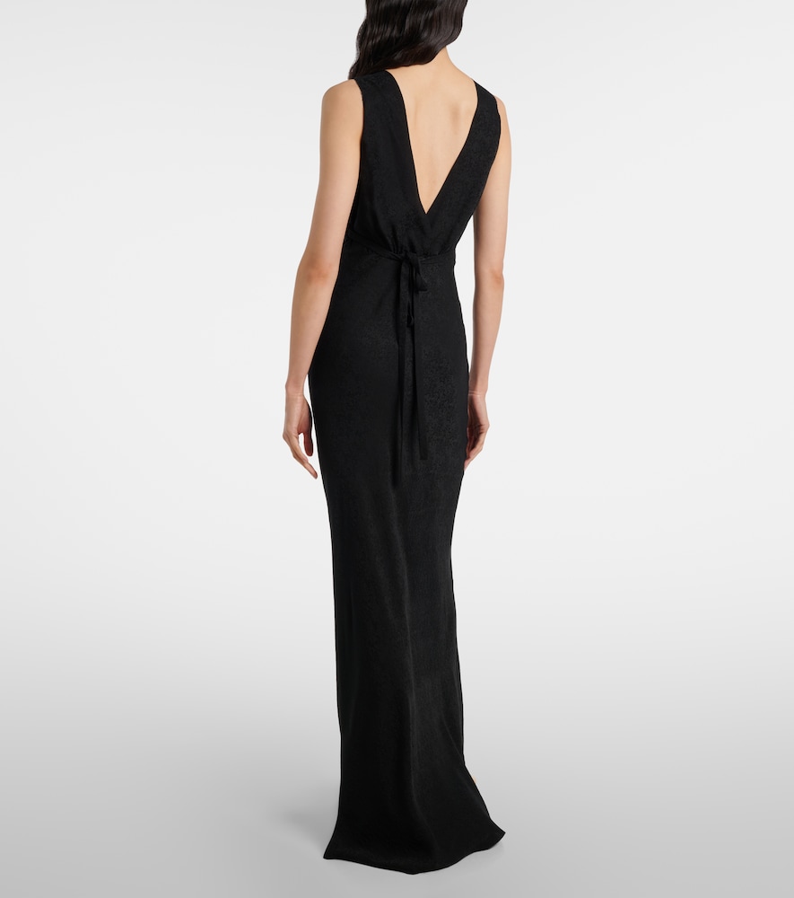 Chloé Silk Jacquard And Lace Gown