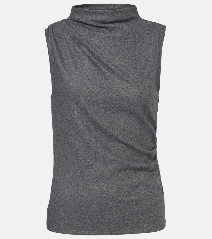 Veronica Beard Mylie Sleeveless Top Medium Heather Grey In Gray