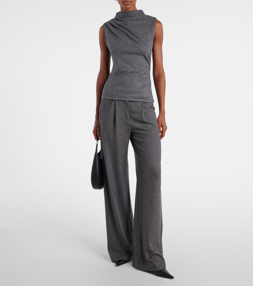 Veronica Beard Mylie Sleeveless Top Medium Heather Grey In Gray