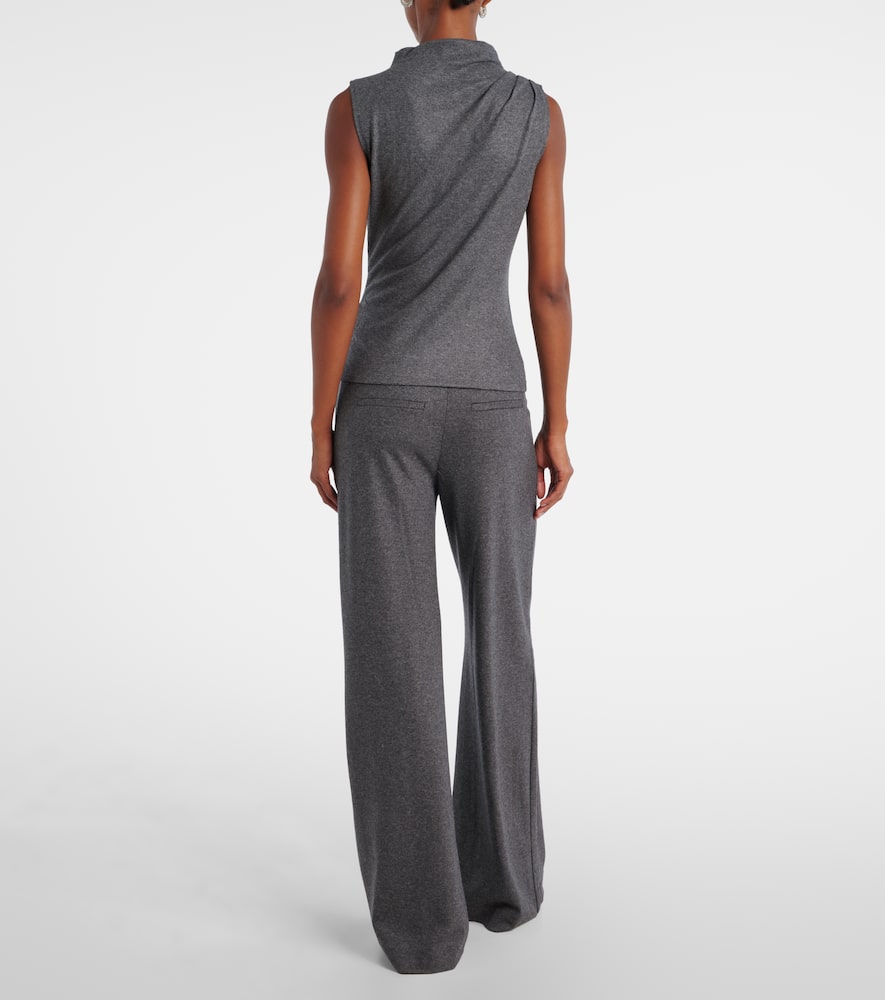 Veronica Beard Mylie Sleeveless Top Medium Heather Grey In Gray