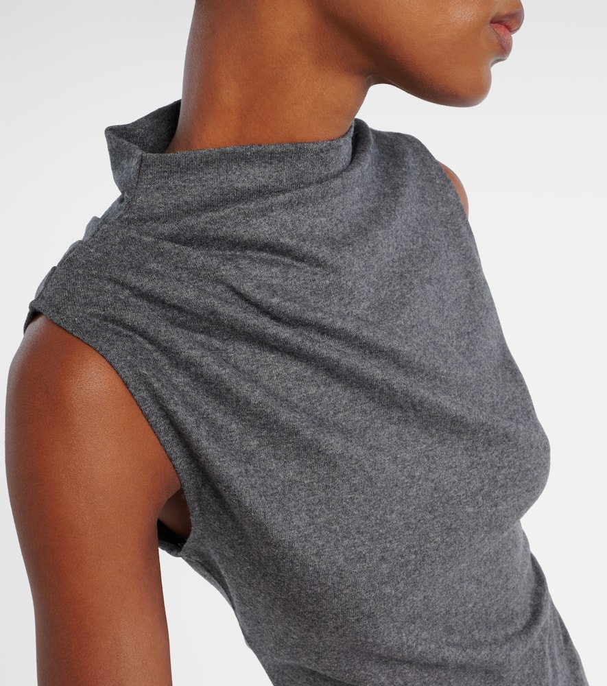 Veronica Beard Mylie Sleeveless Top Medium Heather Grey In Gray