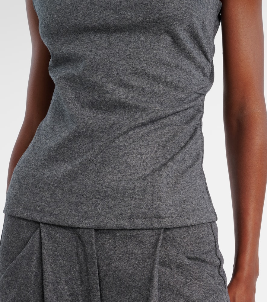 Veronica Beard Mylie Sleeveless Top Medium Heather Grey In Gray