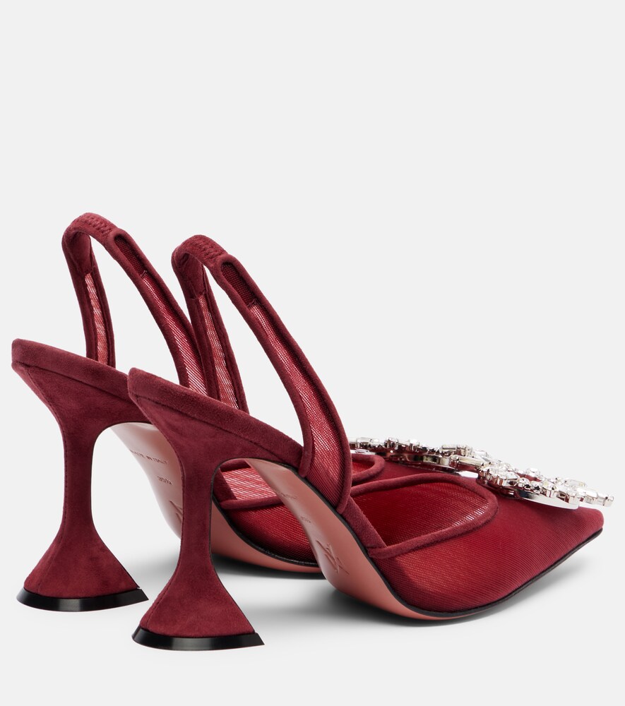  Amina Muaddi Amina Muaddi Begum 95 Mesh Slingback Pumps 