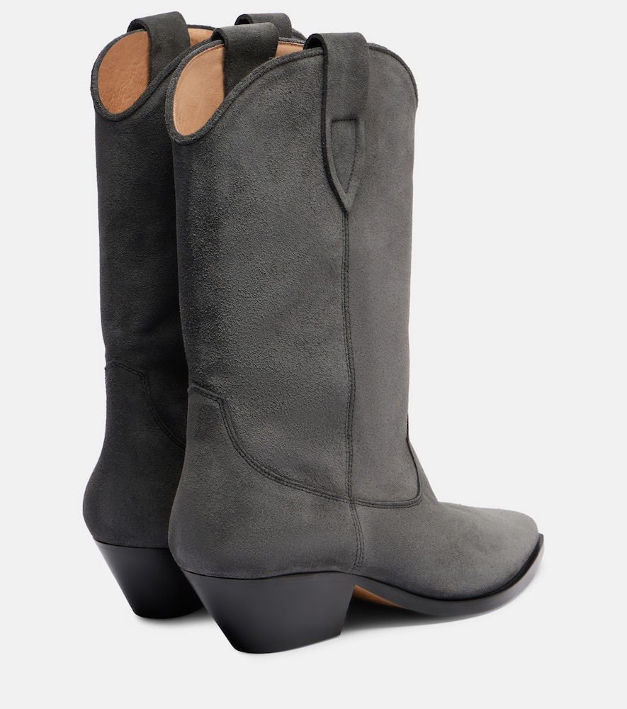 Isabel Marant Leyane Suede Cowboy Boots In Gray