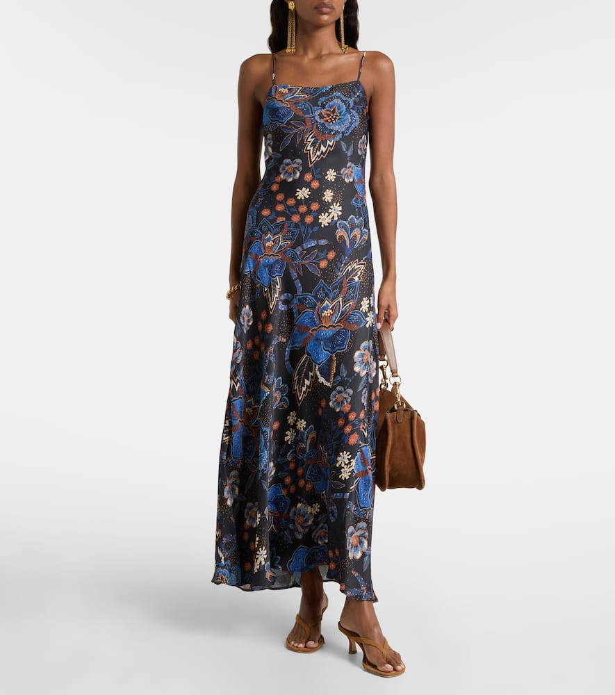 Farm Rio Snakes Bouquet Maxi Dress In Multi