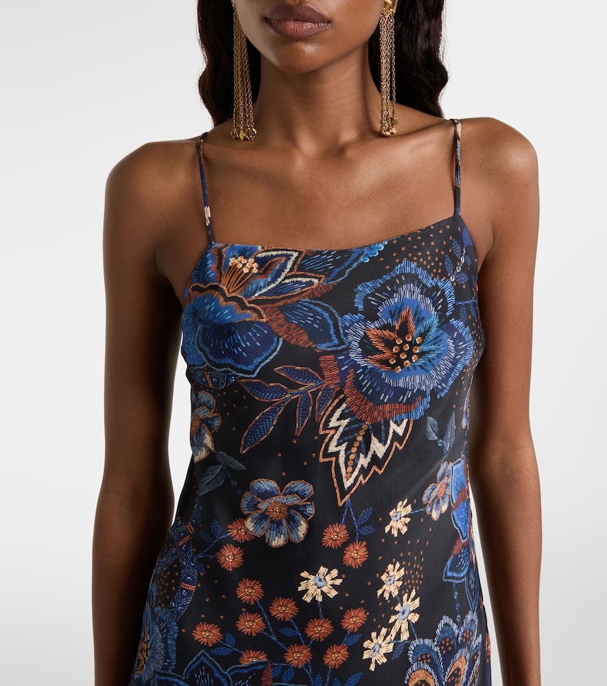 Farm Rio Snakes Bouquet Maxi Dress In Multi