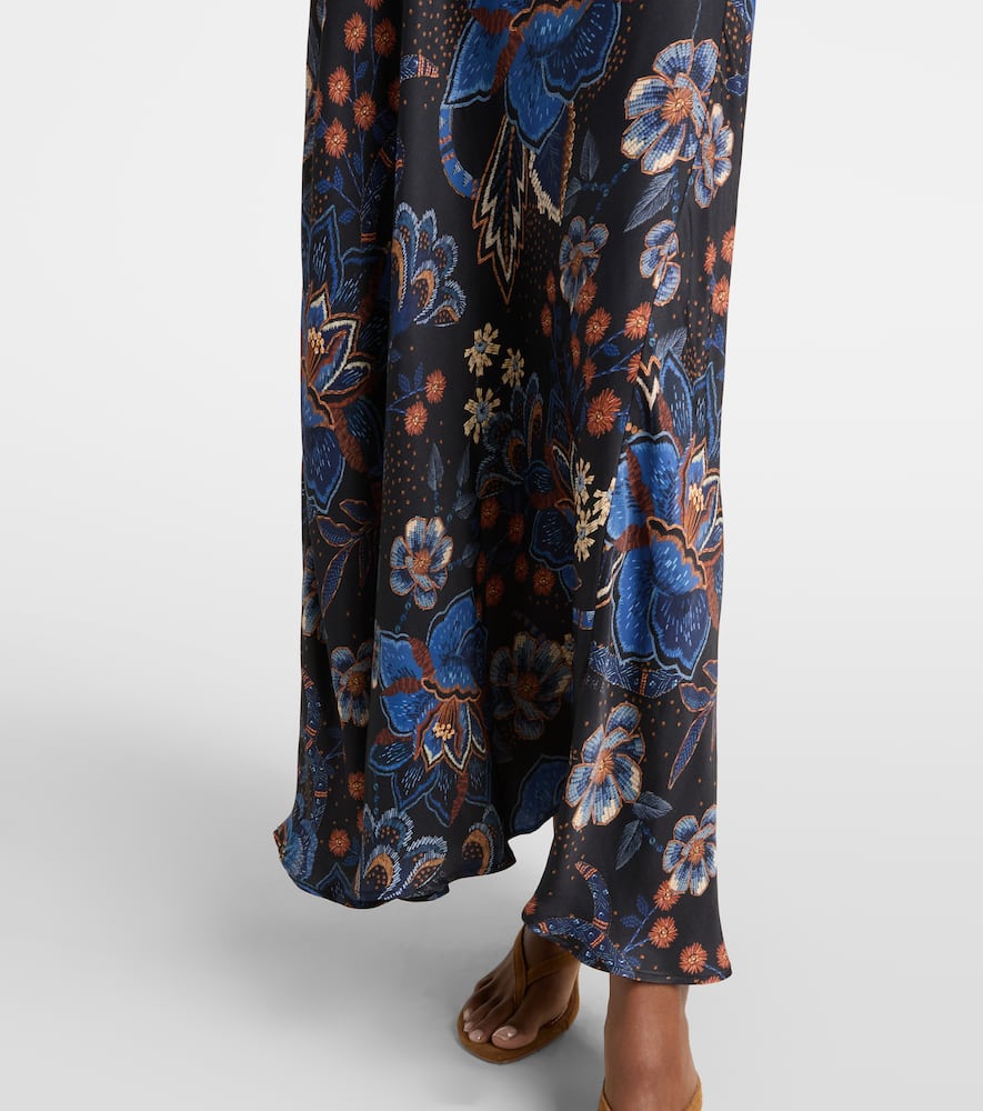 Farm Rio Snakes Bouquet Maxi Dress In Multi