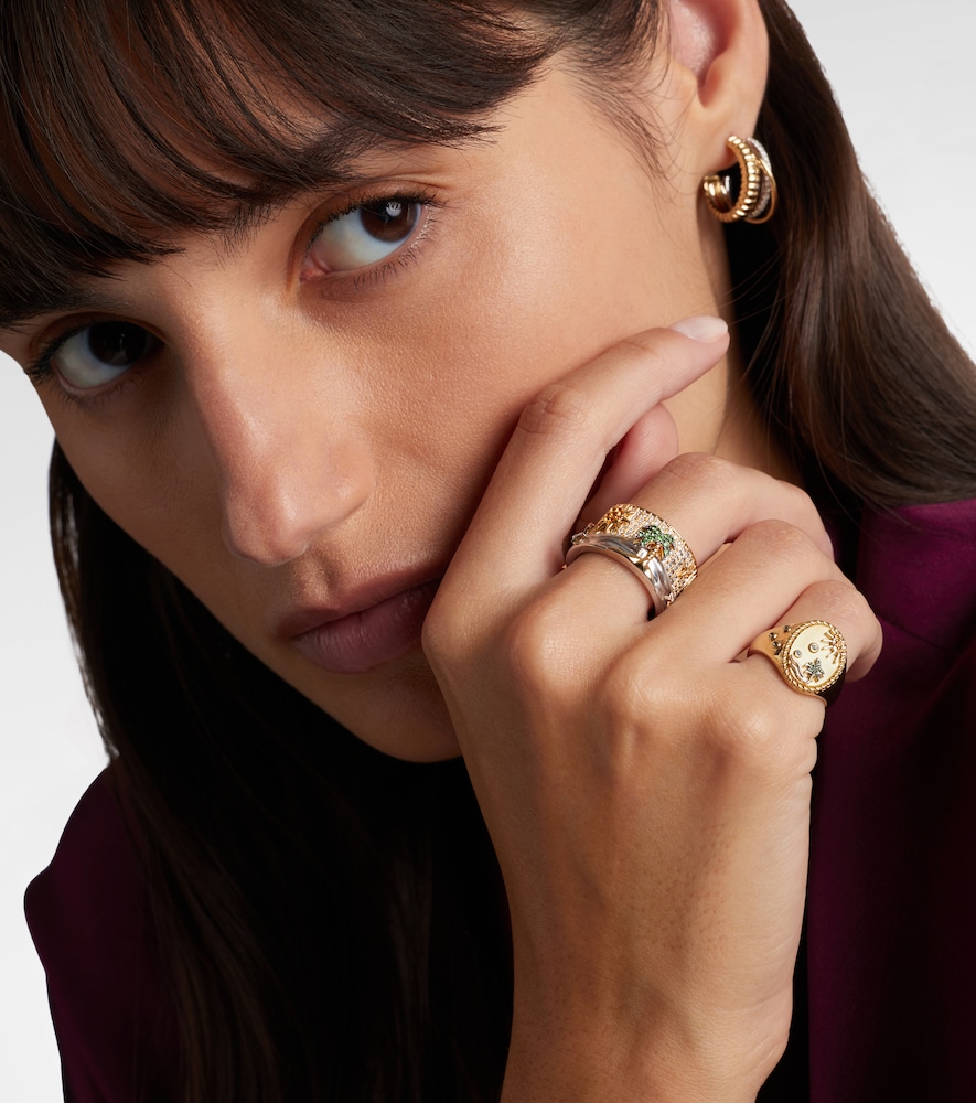  Yvonne Leon Yvonne Léon Ring 24 Heures Aus 9kt Gelbgold Mit Edelsteinen 