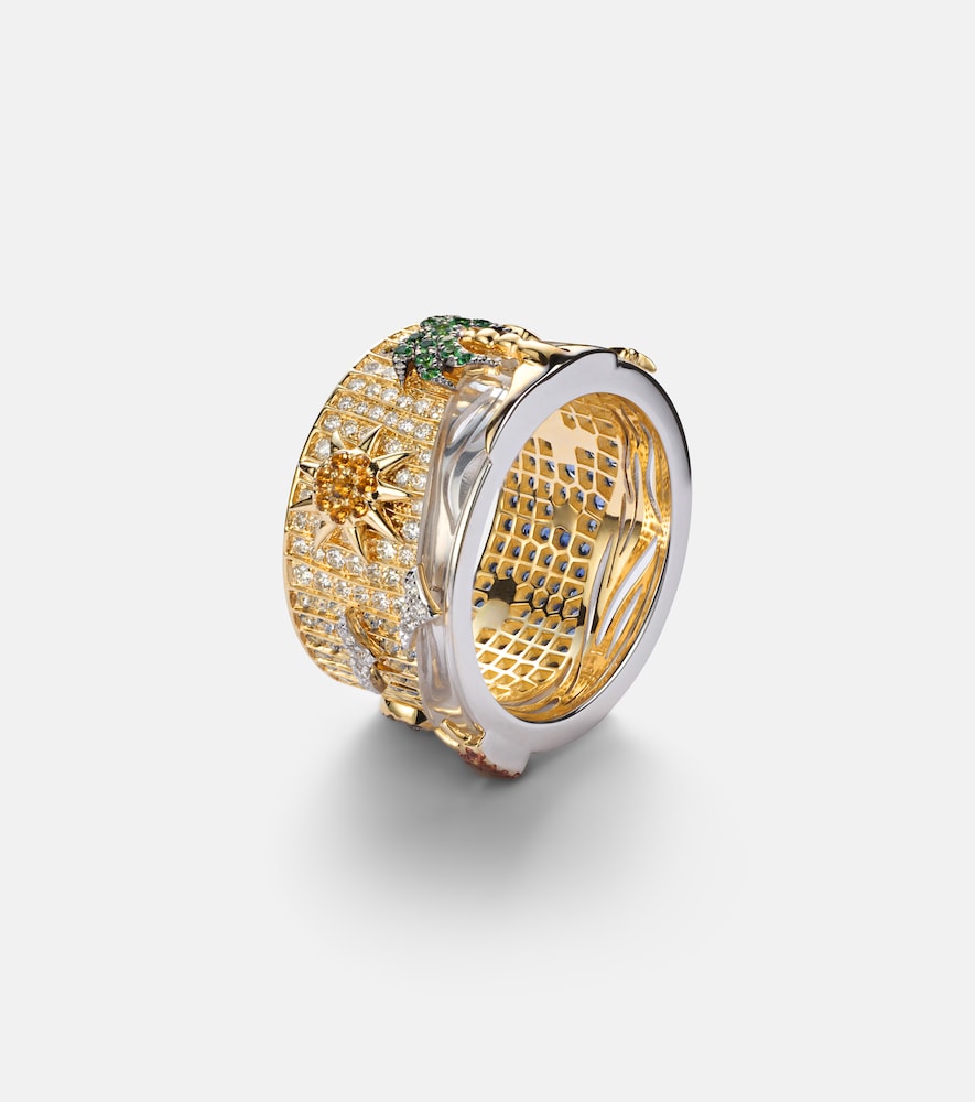  Yvonne Leon Yvonne Léon Ring 24 Heures Aus 9kt Gelbgold Mit Edelsteinen 