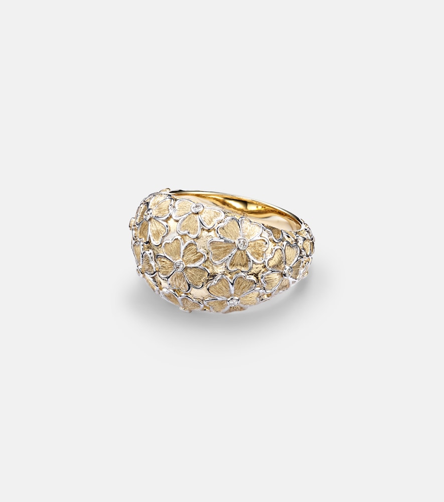 Yvonne Leon Yvonne Léon Dôme Fleurie 9kt gold ring with diamonds