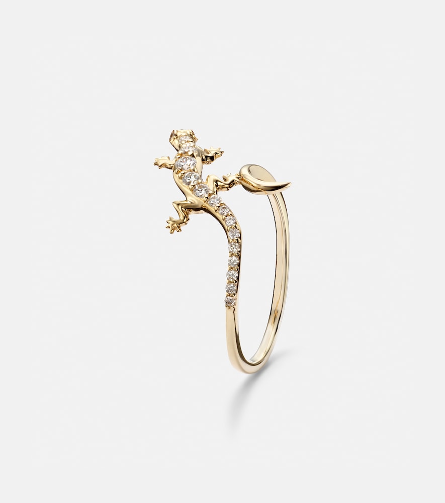  Sydney Evan Sydney Evan Ring Lizard Aus 14kt Gelbgold Mit Diamanten 