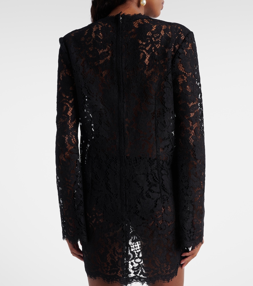  Dolce&gabbana Dolce&gabbana Floral-applique Lace Minidress 