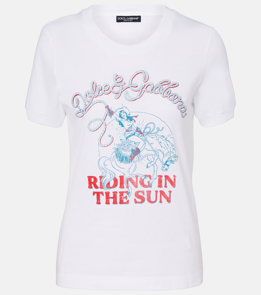 Dolce & Gabbana Printed cotton jersey T-shirt