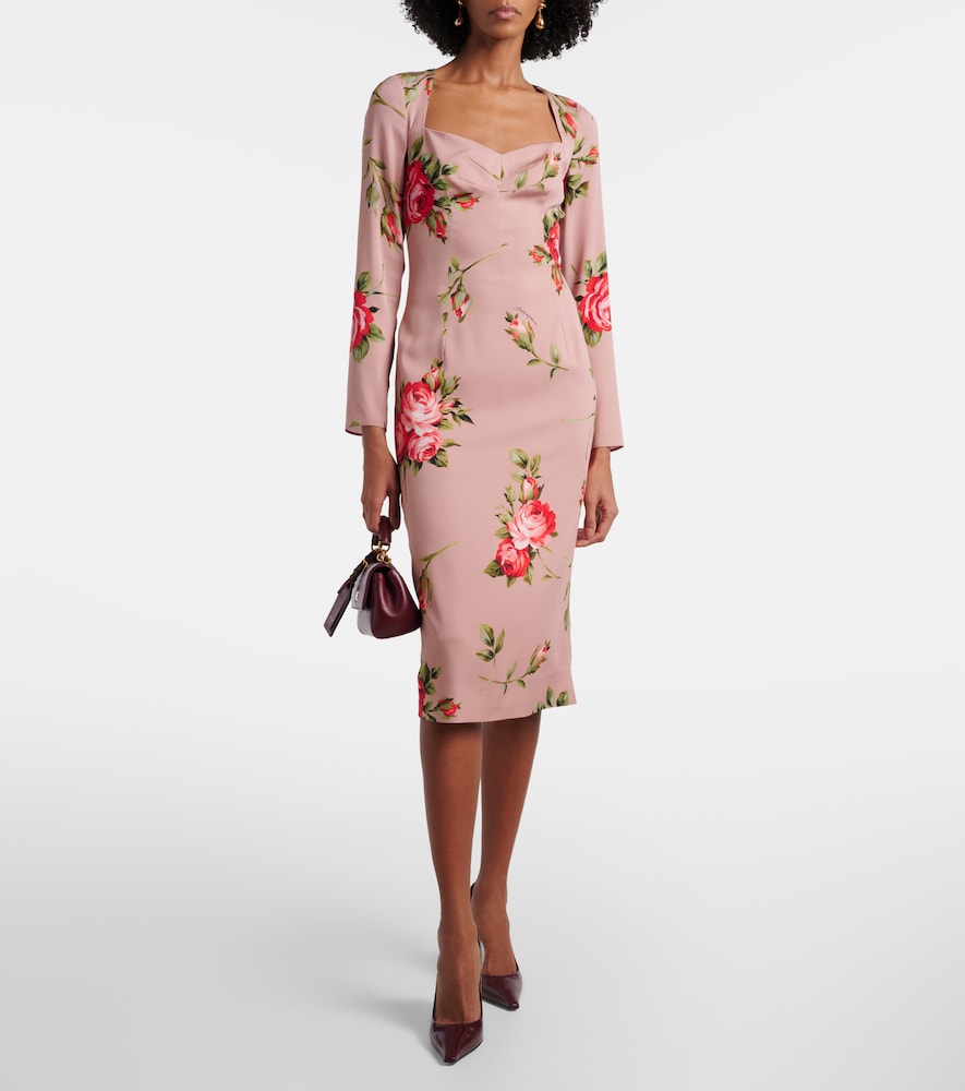 Dolce & Gabbana Floral silk-blend cocktail dress