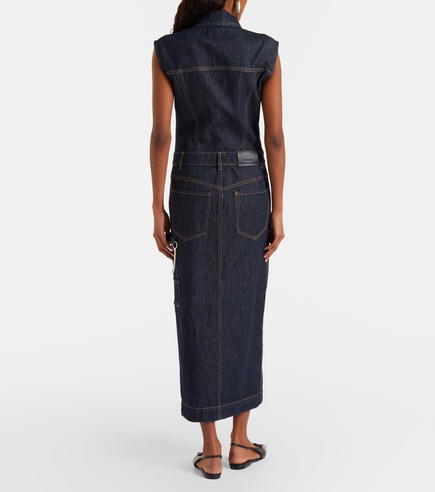  Sportmax Sportmax Midikleid Farfalla Aus Denim 