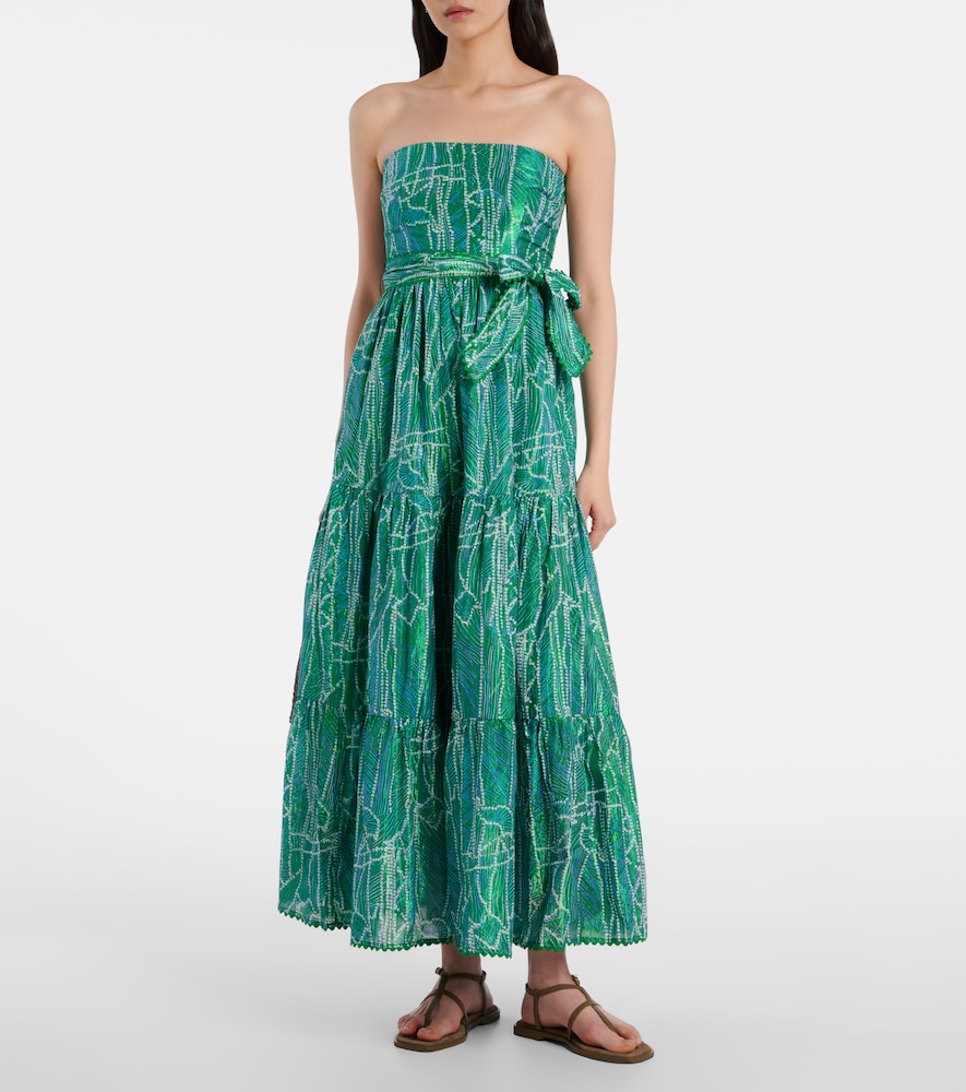 Poupette St Barth Thelma printed cotton-blend maxi dress