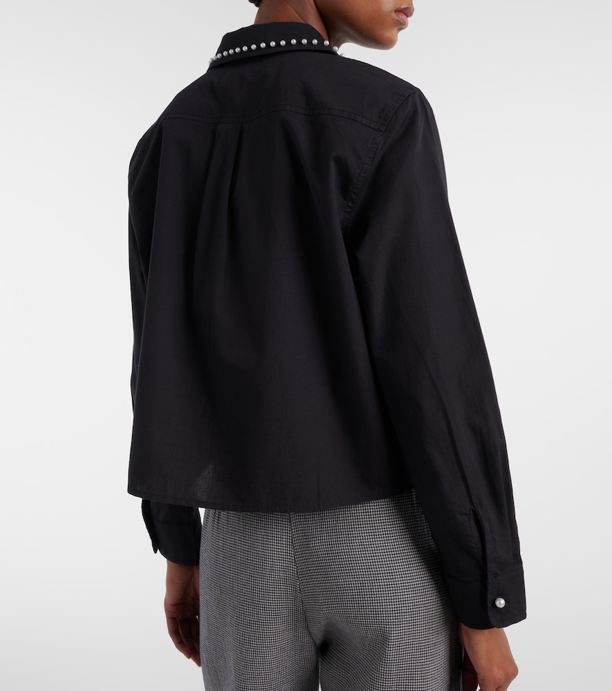 Jocelyn Beaded Cotton Poplin Shirt