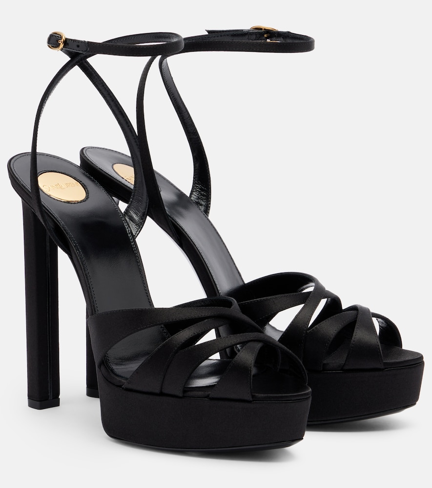 Saint Laurent Chandelle crêpe satin sandals