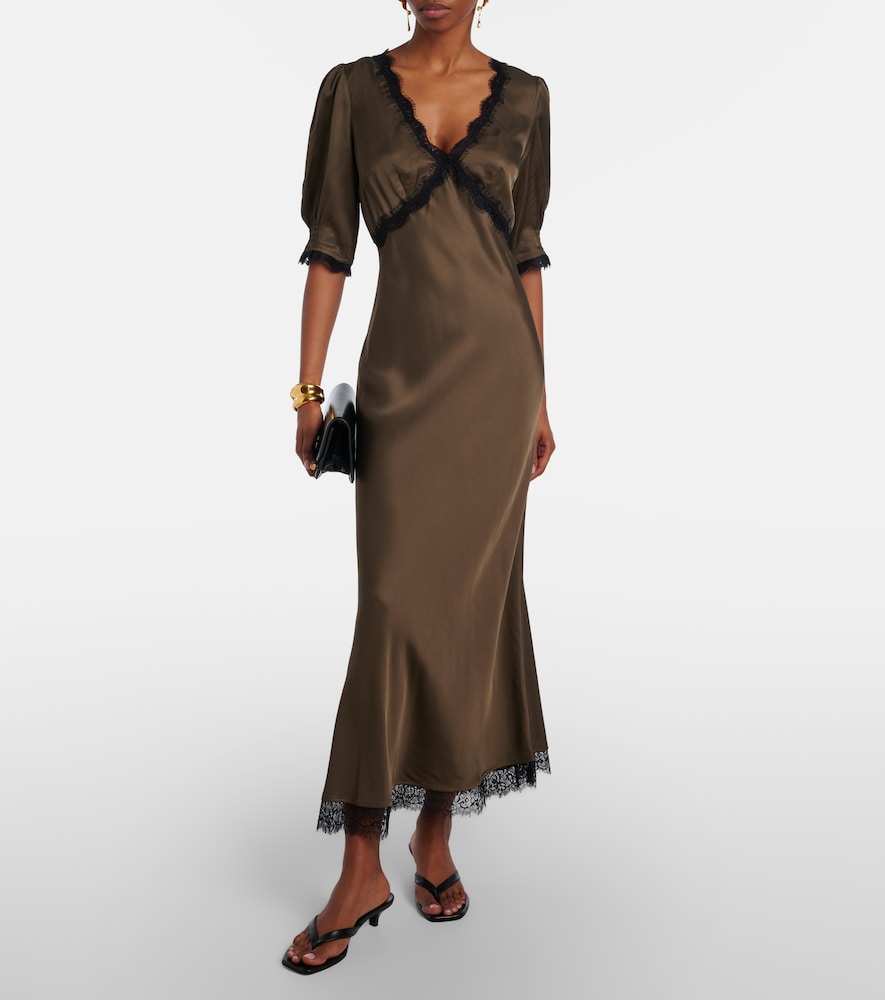  Rixo Rixo Midikleid Annina Aus Satin Mit Spitze 