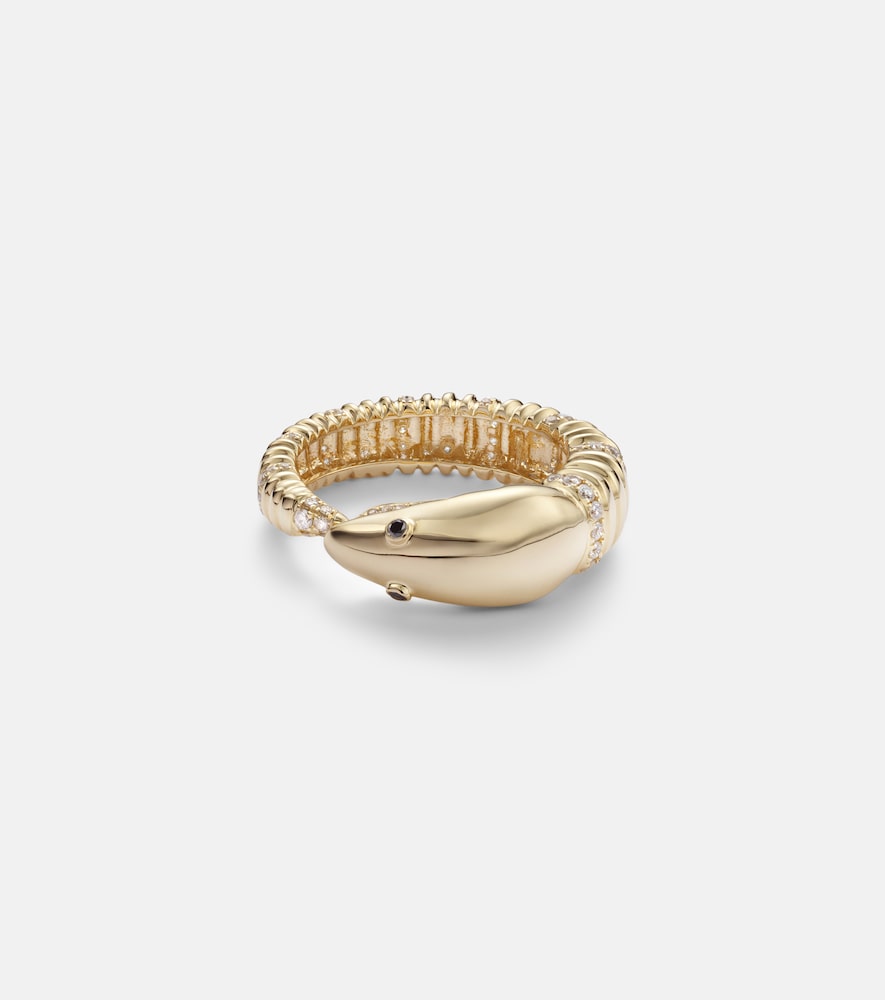 Yvonne Leon Yvonne Léon Écrevisse 9kt gold ring with diamonds