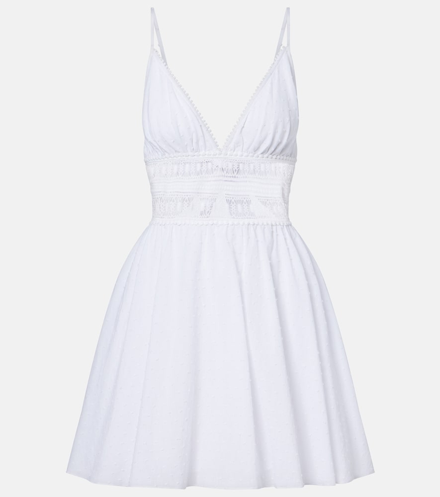 Poupette St Barth Emilie bow-detail cotton minidress