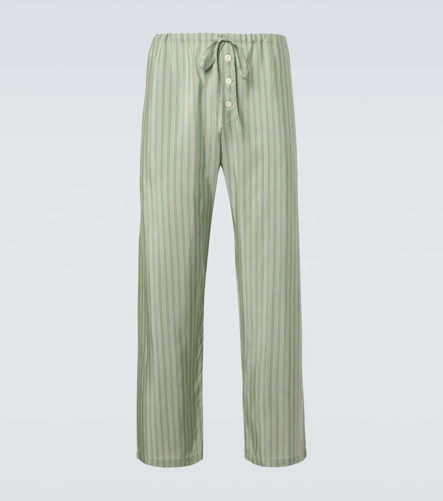 Bode Sylvan striped silk straight pants