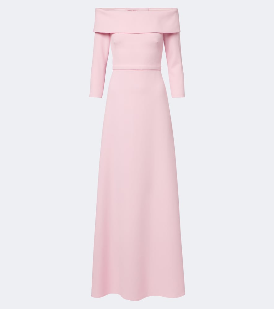 Off-Shoulder-Robe Lunelle aus Crêpe