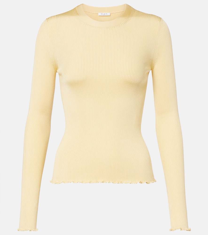 Alaia Alaïa RIbbed-knit silk-blend top | Thumbnail 7