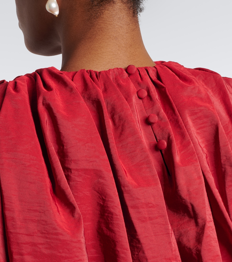 Silk-Blend Taffeta Crop Top