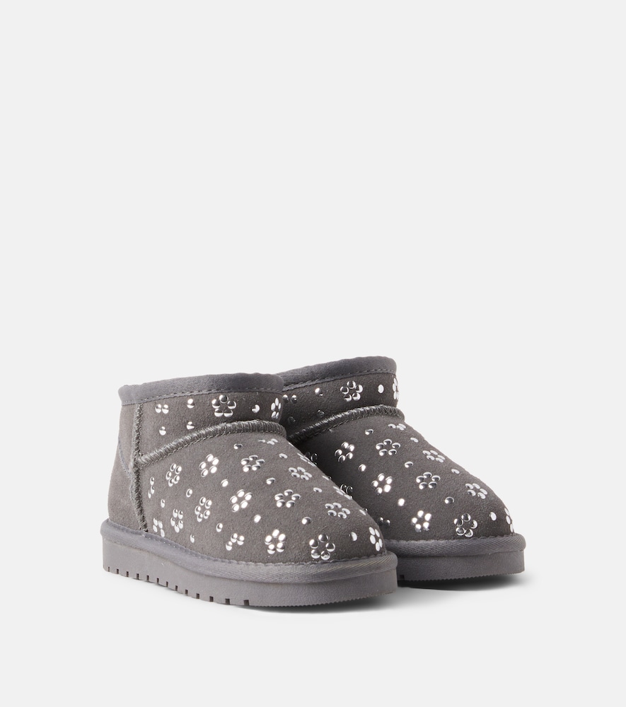 Stivaletti in suede con borchie