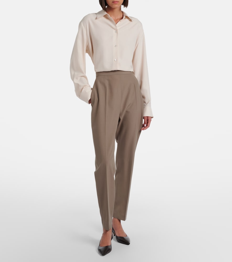 The Row Eranza wool straight pants