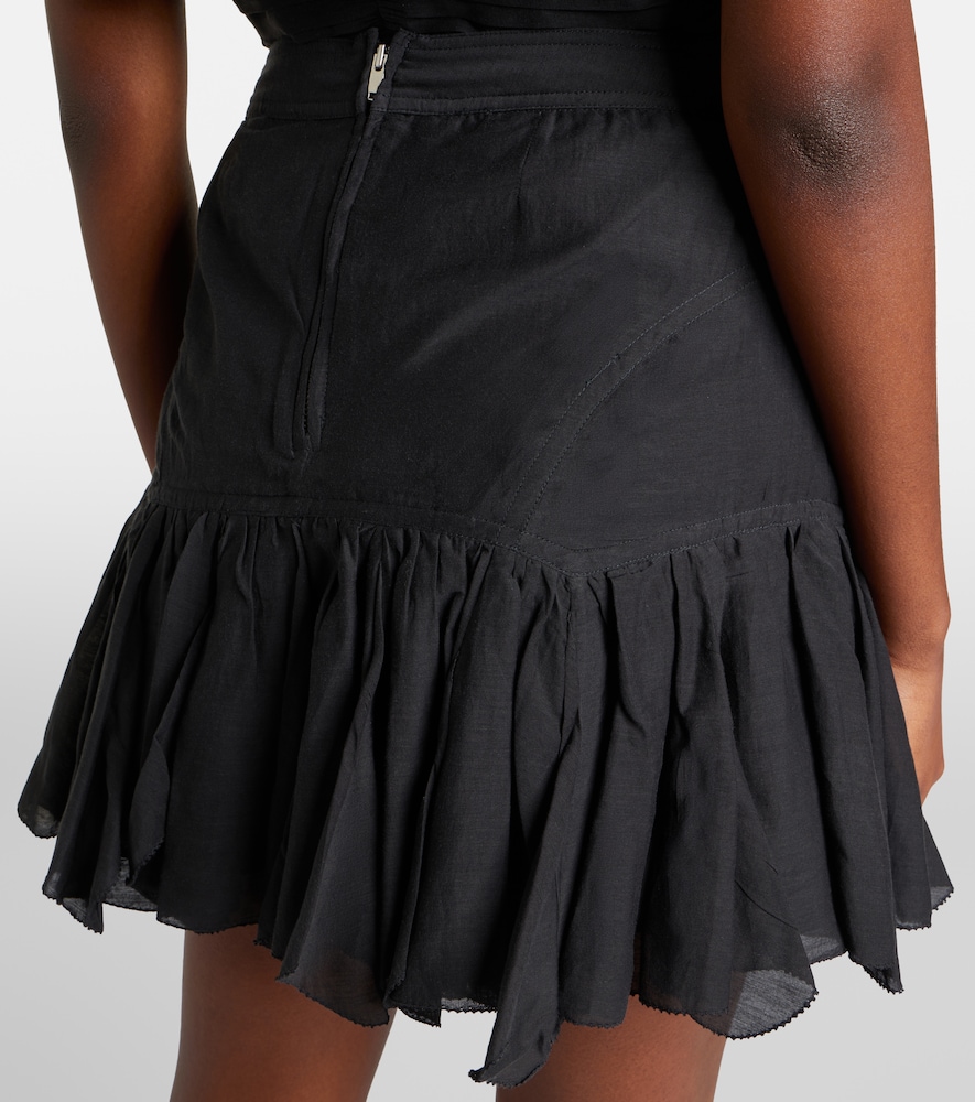 Daneen Ruffled Cotton-Blend Miniskirt