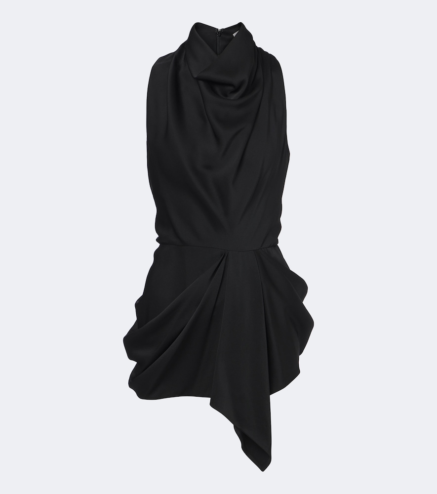 Givenchy Draped Satin Top In Black