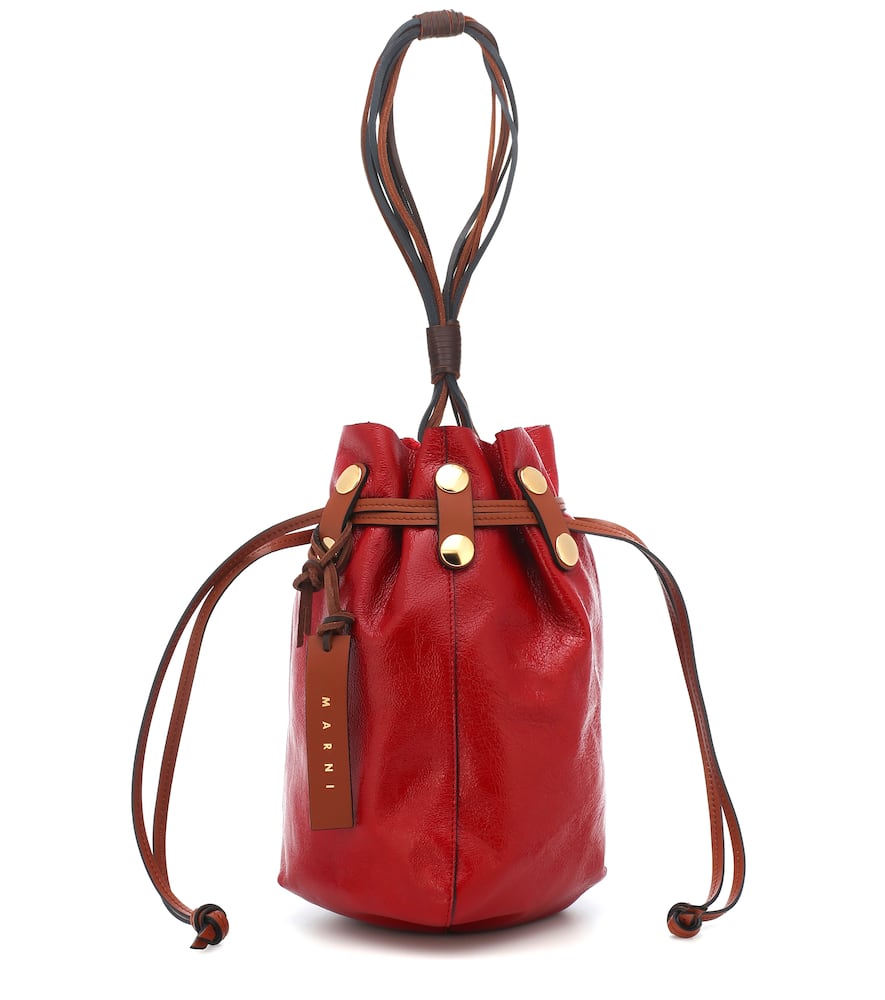 Click to view more detailed imagery on our partner's website Marni Bindle Leather Clutch In Red